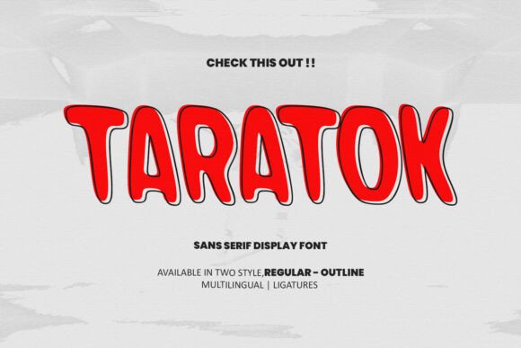 Taratok: A Bold Display Font for Web Design
